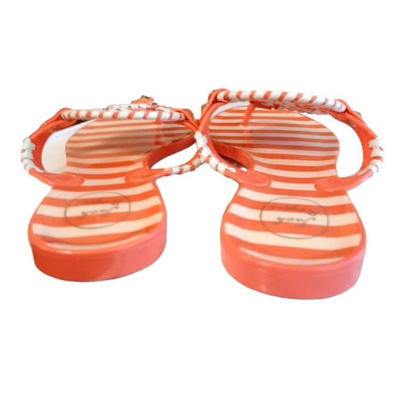 Jack Rogers Sandals Melon and White Woven Jelly Thong Sandals size 7 - Picture 6 of 9